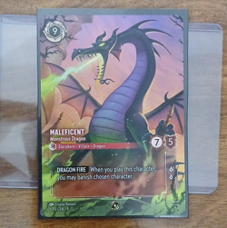 Disney Lorcana TCG Maleficent - Monstrous Dragon Foil 5/P3 EN Promo - Image 1
