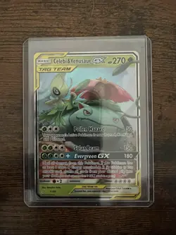Pokemon TCG Celebi & Venusaur GX Holo Ultra Rare Card Team Up 1/181 - Image 1