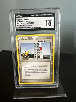 Space Center Pokemon 2005 EX Deoxys 91/107 10th Anniverary CGC Gem Mint 10 - Image 1