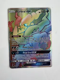 Pokemon Darkrai GX Full Art Secret Rare Holo 158/147 SM-Burning Shadows Card - Image 1