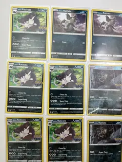 13 Card Lot rattata alolan raticate common Reverse Holo Pokemon TCG - Image 2