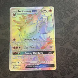 Pokemon Incineroar GX Secret Rare SM-Guardians Rising 147/145 Holo Card - Image 1
