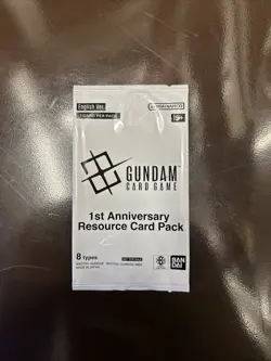 GUNDAM CARD GAME 1ST ANNIVERSARY RESOURCE CARD PACK NEW SEALED GCG BANDAI NAMCO - Image 1