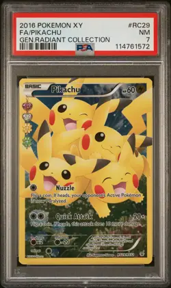 2016 POKEMON GENERATIONS RADIANT COLLECTION PIKACHU #RC29 PSA 7 NM #114761572 - Image 1