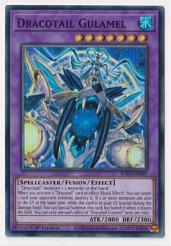 Yugioh! TCG - Dracotail Gulamel - Super Rare JUSH-EN007 1st ED - NM/M - Image 1