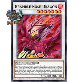 Yugioh! 1x Bramble Rose Dragon DOOD-EN039 Secret Rare 1st Ed NM - Image 1