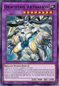 YUGIOH Dracotail Arthalion JUSH-EN006 Ultra Rare Justice Hunters 1st Ed. NM/M - Image 1
