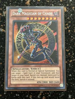 Yugioh Dark Magician Of Chaos LCYW secret Rare Unlimited Edition VLP/NM - Image 2