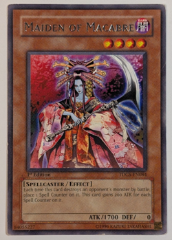 Yugioh TCG - 1x Maiden of Macabre - TDGS-EN084 - Played MP - 1st Edition - Rare - Image 1