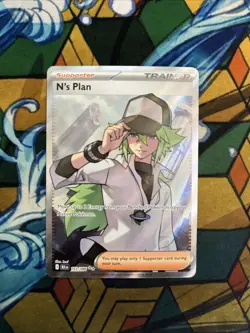 N's Plan 163/086 Full Art Pokemon Black Bolt TCG Card - Image 1