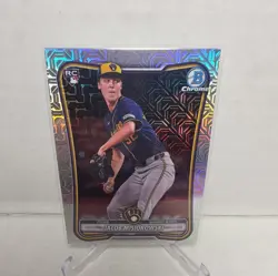 2026 Bowman Chrome Jacob Misiorowski Mojo Refractor #35 Rookie Card Brewers - Image 1