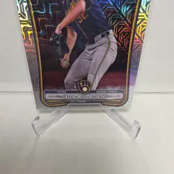 2026 Bowman Chrome Jacob Misiorowski Mojo Refractor #35 Rookie Card Brewers - Image 4