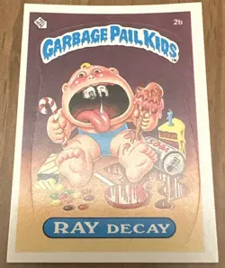 1985 Topps Garbage Pail Kids Card GPK First Series 1 OS1 2b Ray Decay - Image 1