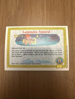 1985 Topps Garbage Pail Kids Card GPK First Series 1 OS1 2b Ray Decay - Image 2