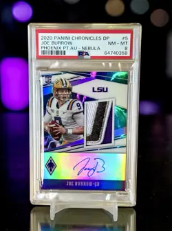 2020 Joe Burrow Auto RC Game Used NEBULA /2 Prizm PSA Chronicles POP 1 Rookie - Image 1