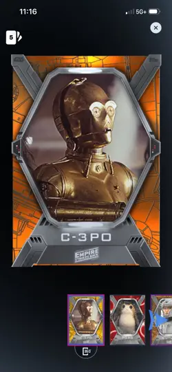 Star Wars Card Trader 2026 Series 2 Tier 8 Gold 100CC C-3PO - Image 1