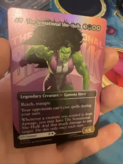 Jennifer Walters / She-Hulk (Borderless) (0355) Marvel Super Heroes Foil MTG - Image 2