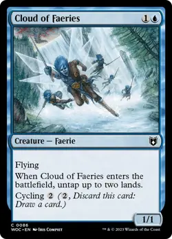 MTG Cloud of Faeries - Wilds of Eldraine Commander #086 - Image 1