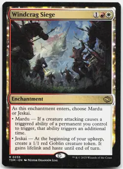Windcrag Siege 235 R Tarkir: Dragonstorm Magic: The Gathering Moderately Played - Image 1