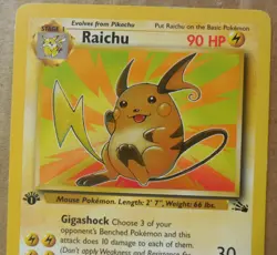 Raichu 29/62 1st Edition Rare Non-Holo Fossil Set Pokemon Card LP/MP - Image 2
