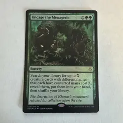Uncage the Menagerie Hour of Devastation Foil LP MTG Magic the Gathering - Image 1