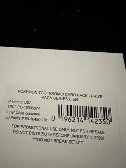 50x Play! Pokemon Prize Pack Series 8 *FACTORY SEALED* Promo Packs NEW NM - Image 2