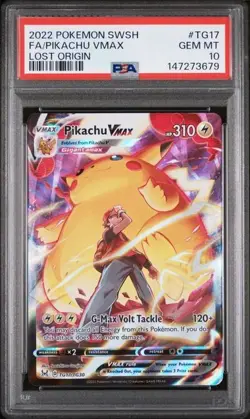 PSA 10 Pikachu Vmax TG17/TG30 Pokemon Lost Origin Trainer Gallery Card - Image 1