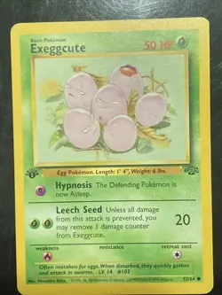1st Edition Exeggcute Jungle 52/64 Pokemon Card TCG WoTC - LP - Image 1