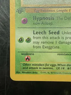 1st Edition Exeggcute Jungle 52/64 Pokemon Card TCG WoTC - LP - Image 2