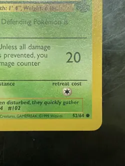 1st Edition Exeggcute Jungle 52/64 Pokemon Card TCG WoTC - LP - Image 3