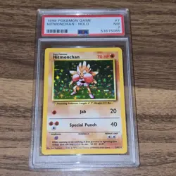 Pokemon TCG Hitmonchan 1999 PSA7 - Image 1