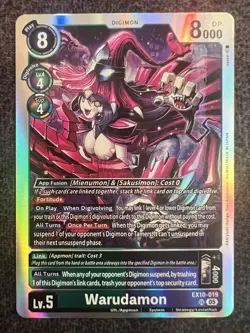 Digimon Card Game Warudamon EX10-019 SR Sinister Order NM - Image 1