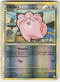 Clefairy 60/123 Common HeartGold & SoulSilver Pokemon Reverse Holo LP - Image 1