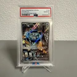 2024 POKEMON SCR EN-STELLAR CROWN ILLUSTRATION RARE #148 SQUIRTLE PSA 10 - Image 1