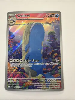 Pokemon TCG SV-Journey Together Wailord #162/159 Illustration Rare - Image 1