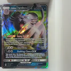 Alolan Persian GX 129/236 SM Cosmic Eclipse Ultra Rare Holo 200 HP Stage 1 Eng - Image 1