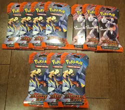 LOT of 10 Pokemon Destined Rivals Sleeved Booster Packs - Image 1