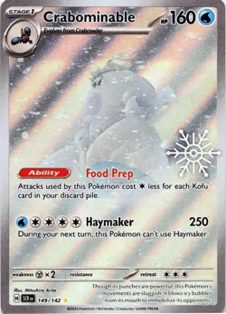 Crabominable 149/142 Pokemon TCG Holiday Calendar 2025 Festive Stamp Promo Card - Image 1