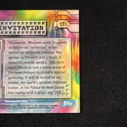 1st Printing Blue Logo - The Invitation - Pokemon 1999 Topps Movie - #13 - LP - Image 5