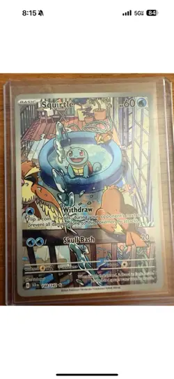 Pokemon TCG Squirtle Stellar Crown Illustration Card 148/142, - Image 1