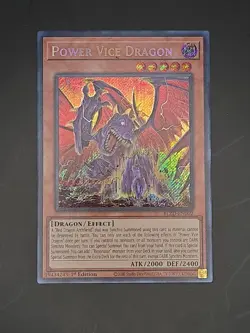 Yu-Gi-Oh! - Power Vice Dragon - 1st Edition Secret Rare BLZD-EN002 NM - Image 1
