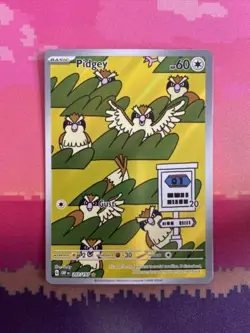 Pokemon Card Pidgey 207/197 Obsidian Flames Illustration Rare Near Mint - Image 1