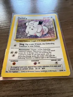 Pokemon TCG Clefairy Holo Base Set 1999 5/102 MP - Image 2