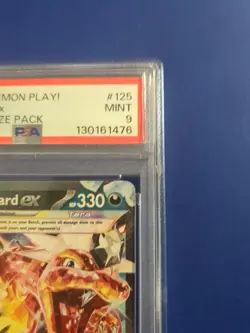 Pokemon TCG Pokemon Play Stamp Charizard EX #125 PSA 9 MINT!! - Image 4