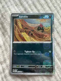 Pokemon Sandile Black Bolt 057/086 Master Ball Scarlet Violet - Image 1