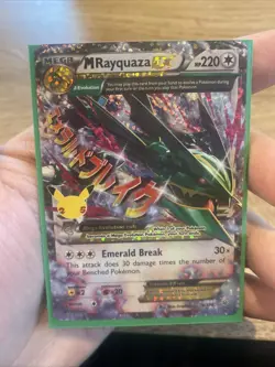 Pokemon TCG Mega M Rayquaza EX Card Celebrations Series 76/108 - Image 1