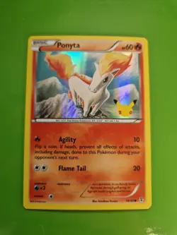 Pokemon TCG Ponyta Generations 20th Anniversary Holo Card 14/83 LP - Image 1