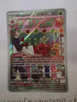 Pokemon TCG Dipplin 170/167 SV06 Twilight Masquerade IR Full Art Holo 80HP EN - Image 2