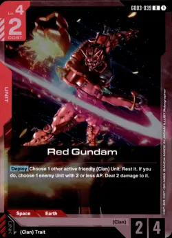Red Gundam GD03-039 Gundam Steel Requiem R NM - Image 1