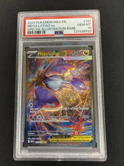 2025 POKEMON MEGA EVOLUTION SPECIAL ILLUSTRATION RARE #181 MEGA LATIAS EX PSA 10 - Image 1